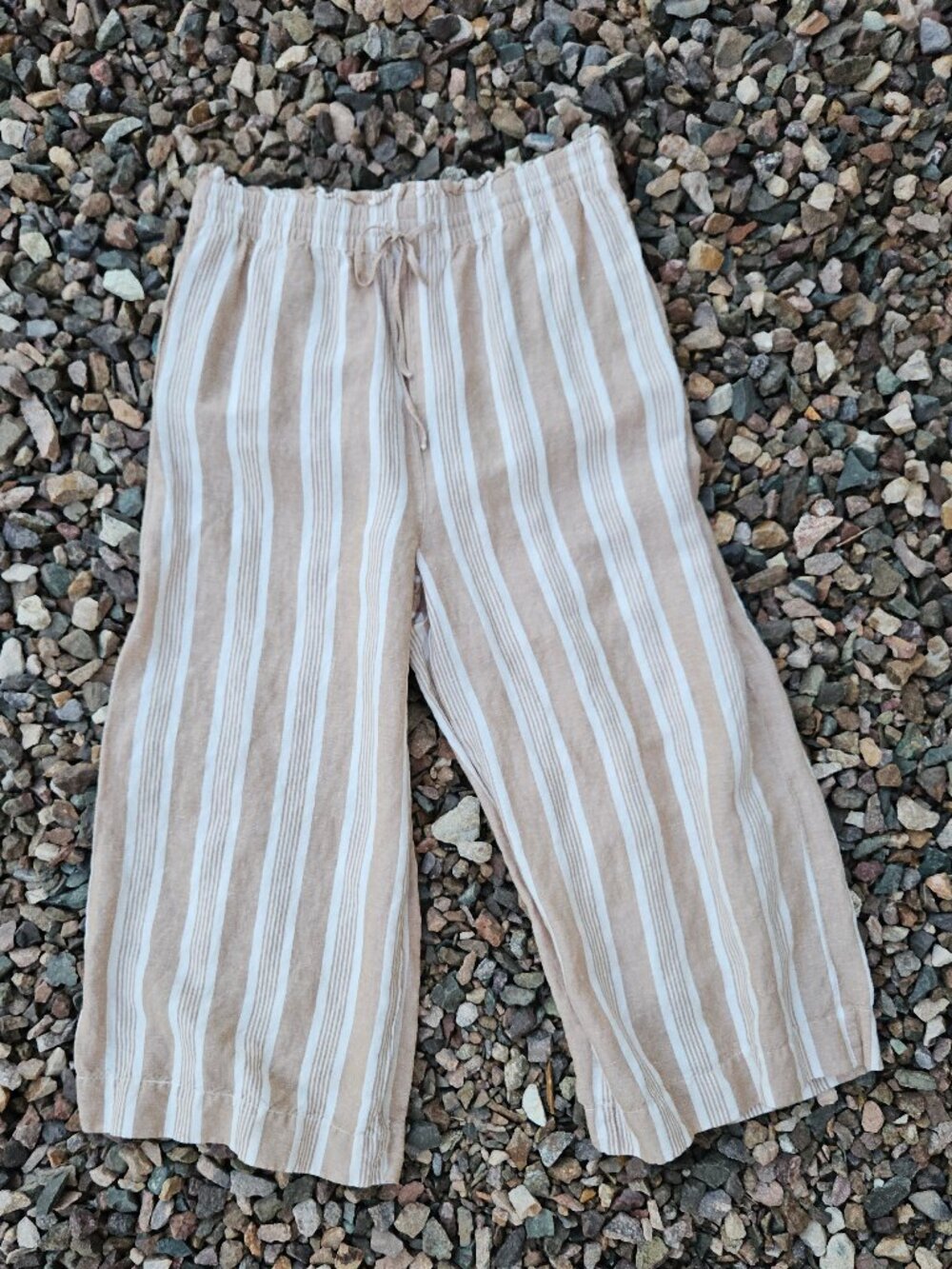 Madewell Striped Cropped Straight Leg
